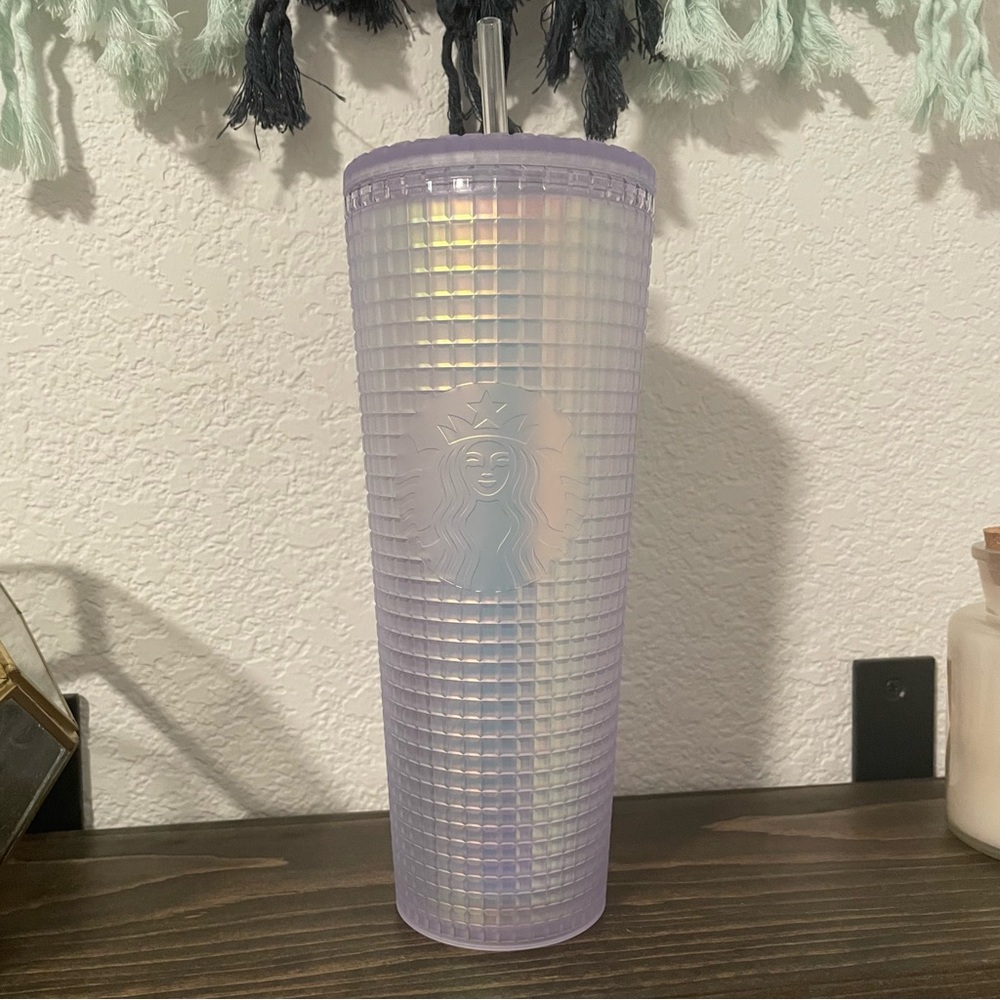 Starbucks 2022 Spring Iridescent Unicorn Grid Cold Cup Venti